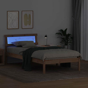 Σκελετός Κρεβατιού Καφέ 75 x 190 cm Στερεά ξυλεία πεύκου