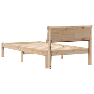 Σκελετός Κρεβατιού Καφέ 75 x 190 cm Στερεά ξυλεία πεύκου