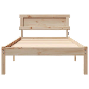 Σκελετός Κρεβατιού Καφέ 75 x 190 cm Στερεά ξυλεία πεύκου