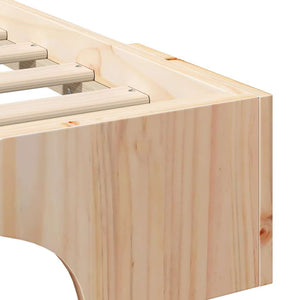 Σκελετός Κρεβατιού Καφέ 100 x 210 cm Στερεά ξυλεία πεύκου - Pakobazaar