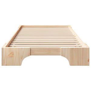 Σκελετός Κρεβατιού Καφέ 100 x 210 cm Στερεά ξυλεία πεύκου - Pakobazaar