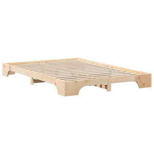 Σκελετός Κρεβατιού Καφέ 140 x 210 cm Στερεά ξυλεία πεύκου - Pakobazaar