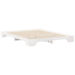 Σκελετός Κρεβατιού Λευκό 160 x 210 cm Στερεά ξυλεία πεύκου - Pakobazaar
