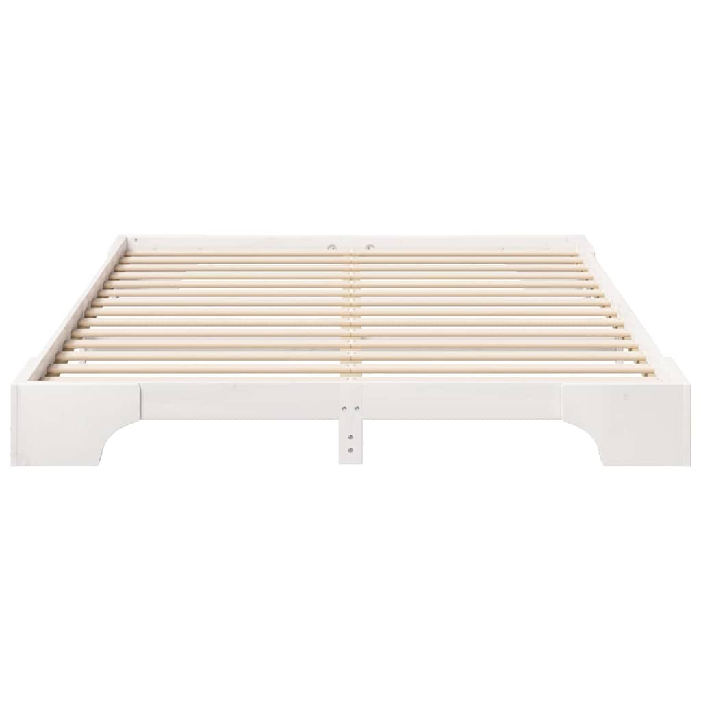 Σκελετός Κρεβατιού Λευκό 160 x 210 cm Στερεά ξυλεία πεύκου - Pakobazaar