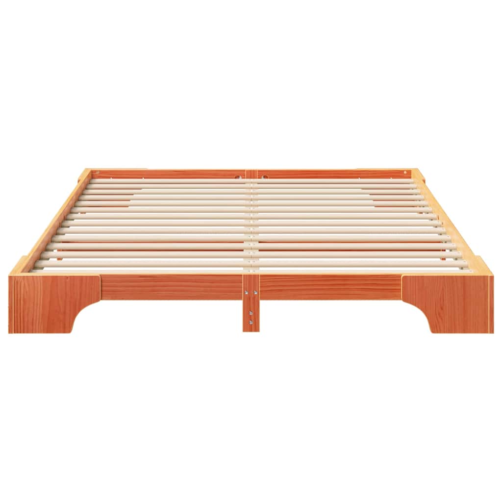 Σκελετός Κρεβατιού Καφέ 160 x 210 cm Στερεά ξυλεία πεύκου - Pakobazaar