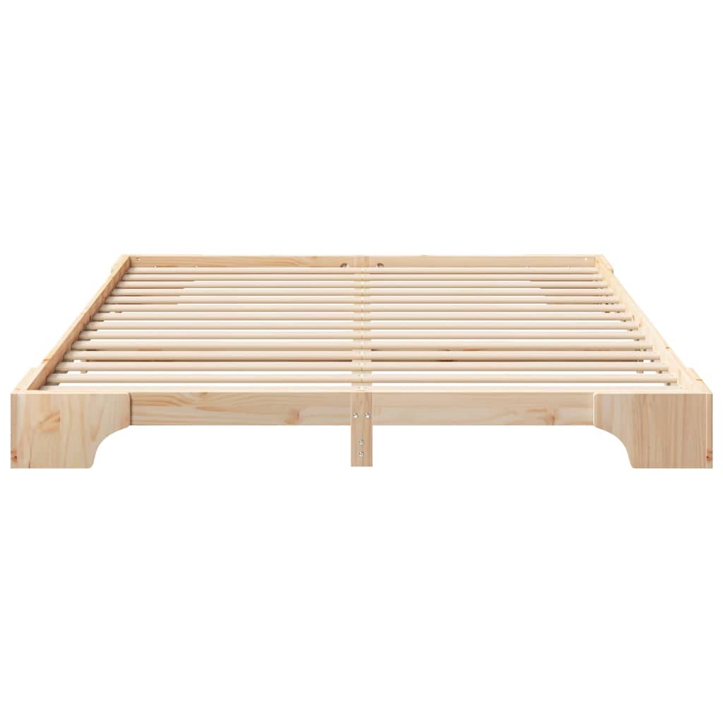 Σκελετός Κρεβατιού Καφέ 200 x 210 cm Στερεά ξυλεία πεύκου - Pakobazaar