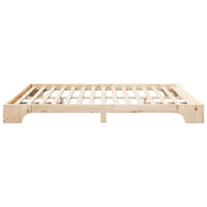 Σκελετός Κρεβατιού Καφέ 200 x 210 cm Στερεά ξυλεία πεύκου - Pakobazaar