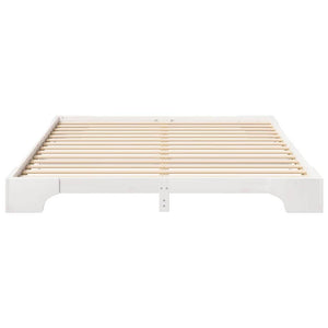 Σκελετός Κρεβατιού Λευκό 200 x 210 cm Στερεά ξυλεία πεύκου - Pakobazaar