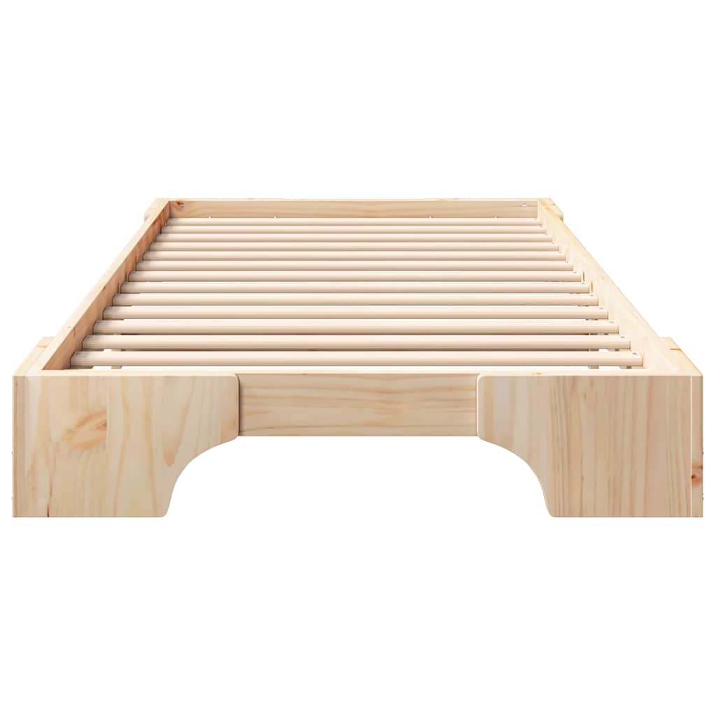 Σκελετός Κρεβατιού Καφέ 80 x 220 cm Στερεά ξυλεία πεύκου - Pakobazaar