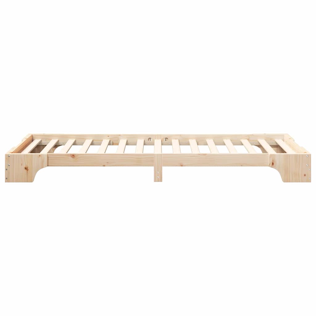 Σκελετός Κρεβατιού Καφέ 80 x 220 cm Στερεά ξυλεία πεύκου - Pakobazaar