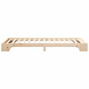 Σκελετός Κρεβατιού Καφέ 80 x 220 cm Στερεά ξυλεία πεύκου - Pakobazaar