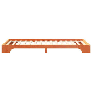 Σκελετός Κρεβατιού Καφέ 80 x 220 cm Στερεά ξυλεία πεύκου - Pakobazaar