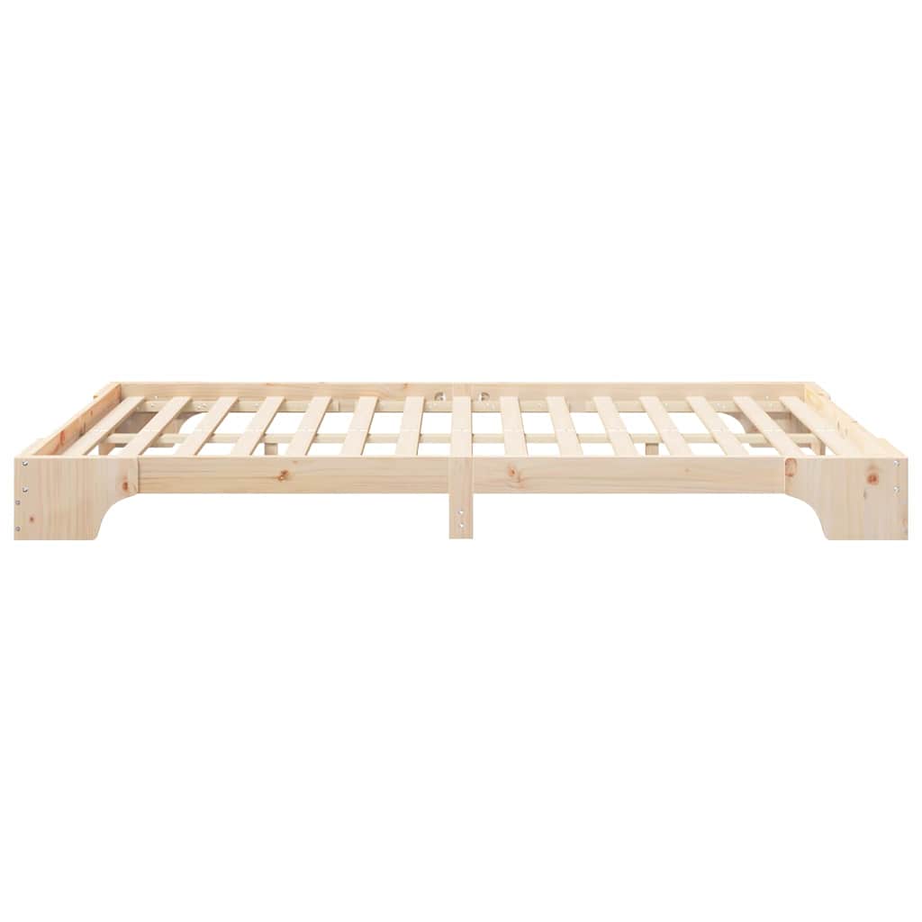 Σκελετός Κρεβατιού Καφέ 140 x 220 cm Στερεά ξυλεία πεύκου - Pakobazaar
