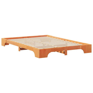 Σκελετός Κρεβατιού Καφέ 140 x 220 cm Στερεά ξυλεία πεύκου - Pakobazaar