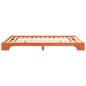 Σκελετός Κρεβατιού Καφέ 140 x 220 cm Στερεά ξυλεία πεύκου - Pakobazaar