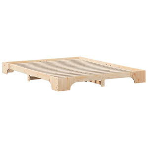 Σκελετός Κρεβατιού Καφέ 160 x 220 cm Στερεά ξυλεία πεύκου - Pakobazaar