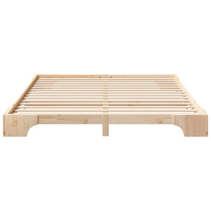 Σκελετός Κρεβατιού Καφέ 160 x 220 cm Στερεά ξυλεία πεύκου - Pakobazaar