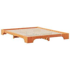 Σκελετός Κρεβατιού Καφέ 160 x 220 cm Στερεά ξυλεία πεύκου - Pakobazaar