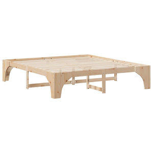 Σκελετός Κρεβατιού Καφέ 200 x 200 cm Στερεά ξυλεία πεύκου - Pakobazaar