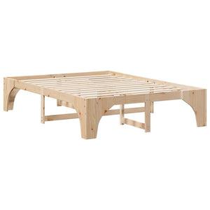Σκελετός Κρεβατιού Καφέ 150 x 200 cm Στερεά ξυλεία πεύκου - Pakobazaar