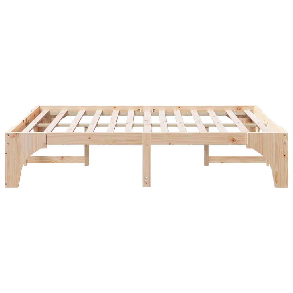Σκελετός Κρεβατιού Καφέ 150 x 200 cm Στερεά ξυλεία πεύκου - Pakobazaar