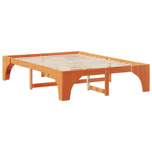 Σκελετός Κρεβατιού Καφέ 150 x 200 cm Στερεά ξυλεία πεύκου - Pakobazaar