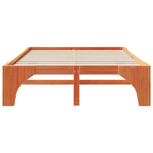 Σκελετός Κρεβατιού Καφέ 150 x 200 cm Στερεά ξυλεία πεύκου - Pakobazaar