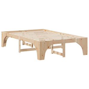 Σκελετός Κρεβατιού Καφέ 135 x 190 cm Στερεά ξυλεία πεύκου - Pakobazaar