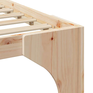 Σκελετός Κρεβατιού Καφέ 75 x 190 cm Στερεά ξυλεία πεύκου - Pakobazaar