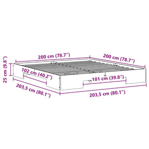 Σκελετός Κρεβατιού Λευκό 200 x 200 cm - Pakobazaar
