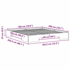 Σκελετός Κρεβατιού Λευκό 180 x 200 cm - Pakobazaar
