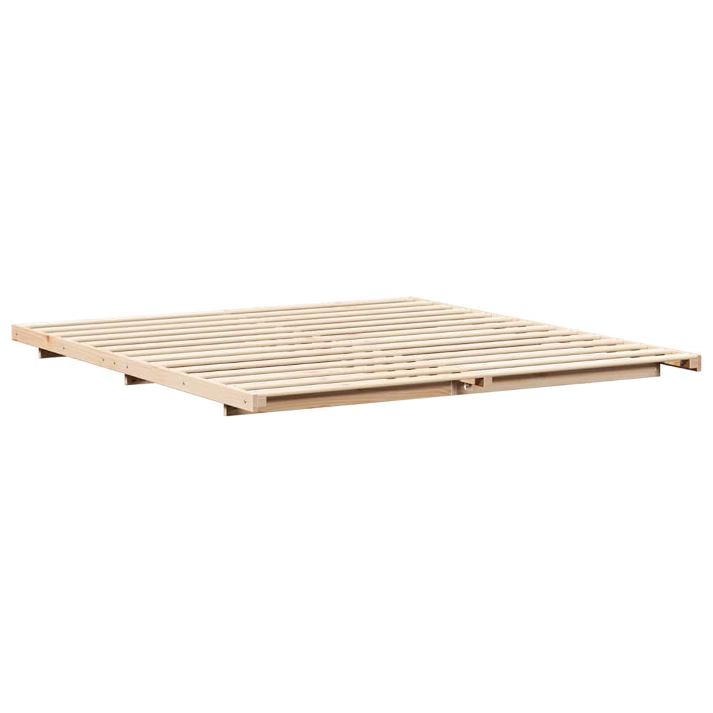 Σκελετός Κρεβατιού Καφέ 180 x 200 cm Στερεά ξυλεία πεύκου