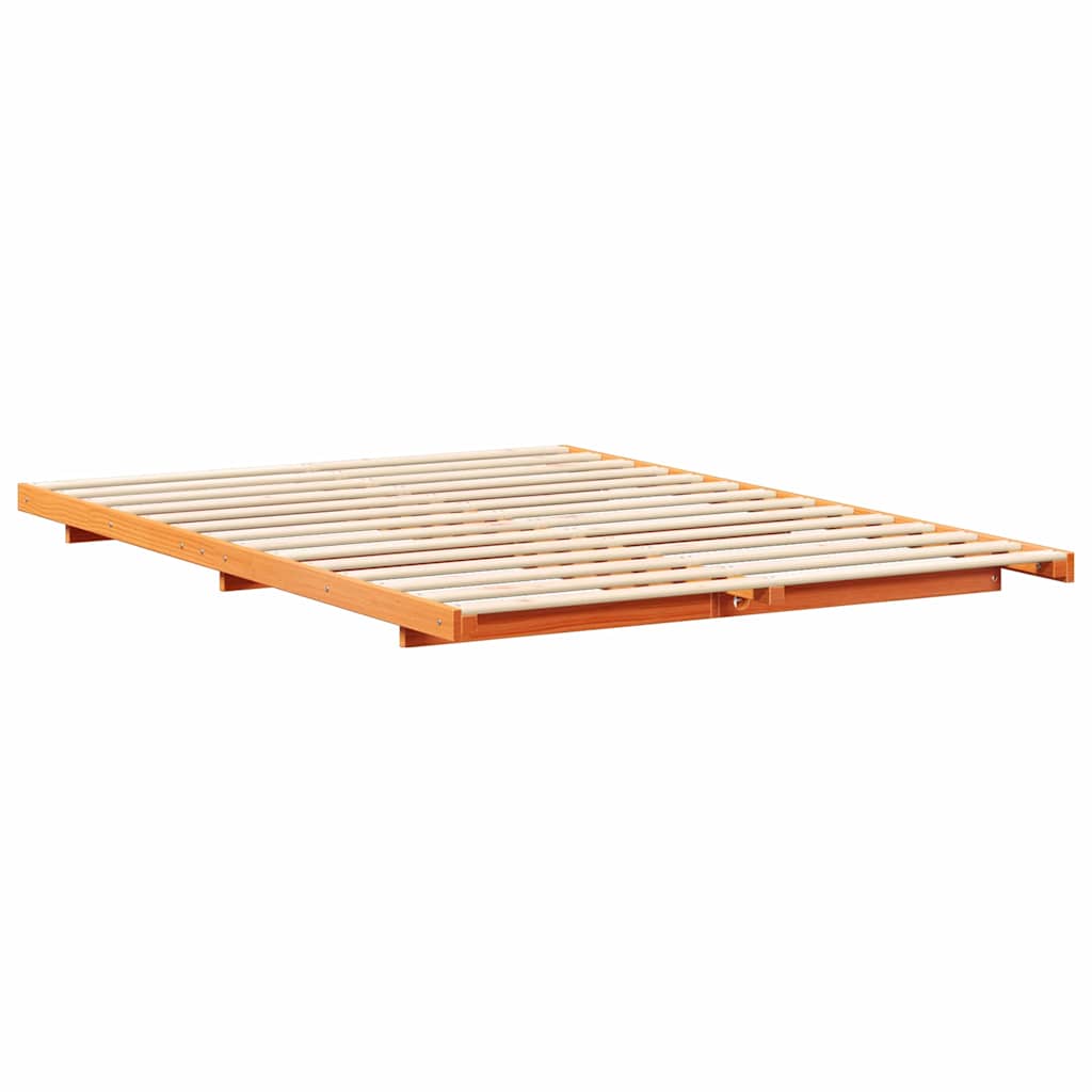 Σκελετός Κρεβατιού Κερωτό καφέ 160 x 200 cm