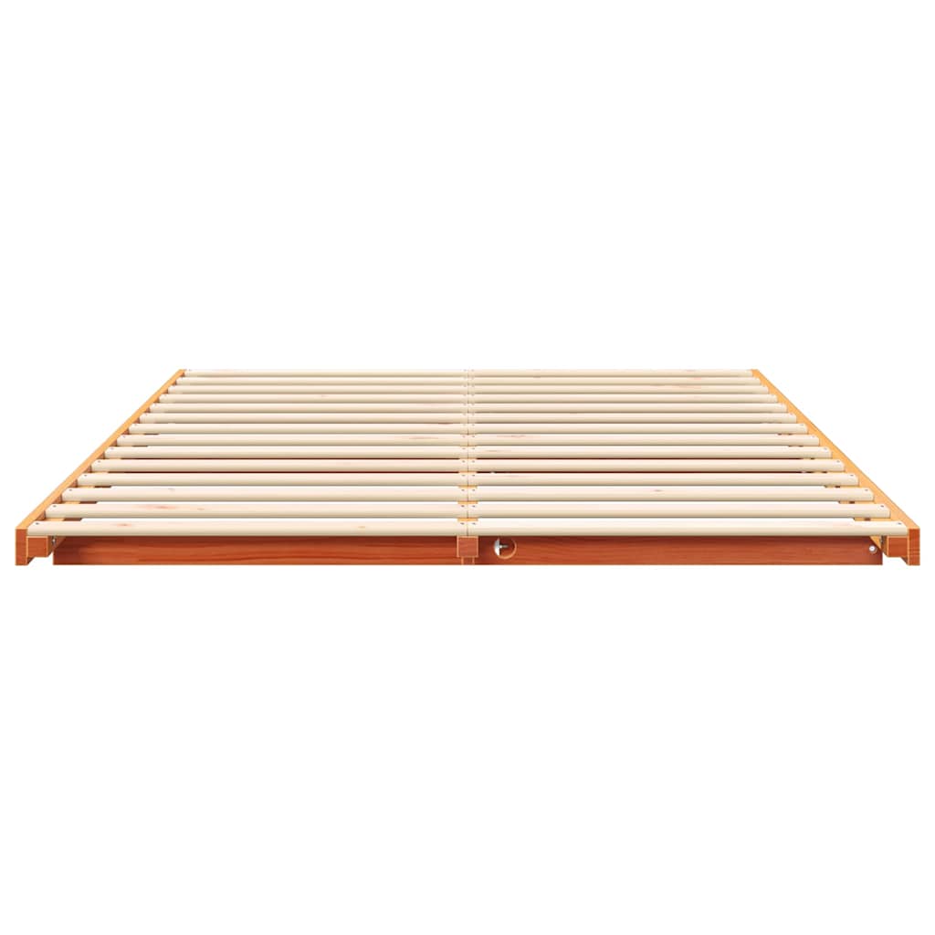 Σκελετός Κρεβατιού Κερωτό καφέ 160 x 200 cm