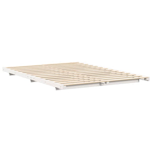 Σκελετός Κρεβατιού Λευκό 140 x 200 cm Στερεά ξυλεία πεύκου
