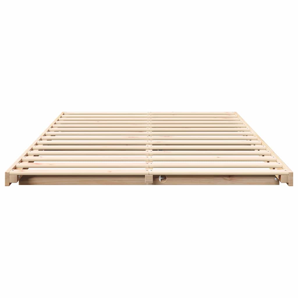 Σκελετός Κρεβατιού Καφέ 120 x 200 cm Στερεά ξυλεία πεύκου