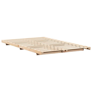 Σκελετός Κρεβατιού Καφέ 140 x 190 cm Στερεά ξυλεία πεύκου