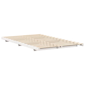 Σκελετός Κρεβατιού Λευκό 140 x 190 cm Στερεά ξυλεία πεύκου