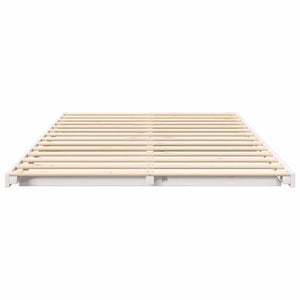 Σκελετός Κρεβατιού Λευκό 140 x 190 cm Στερεά ξυλεία πεύκου