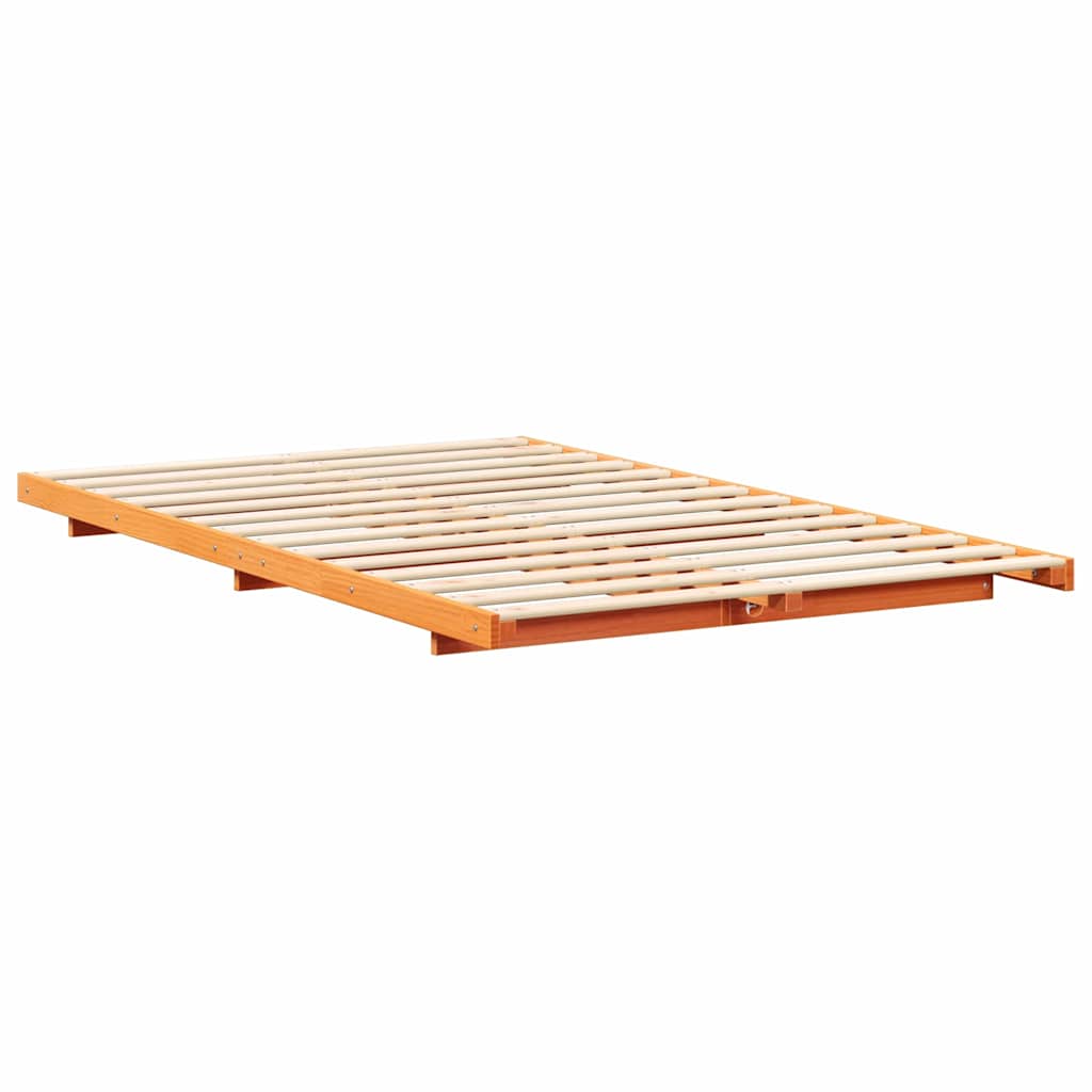 Σκελετός Κρεβατιού Κερωτό καφέ 135 x 190 cm