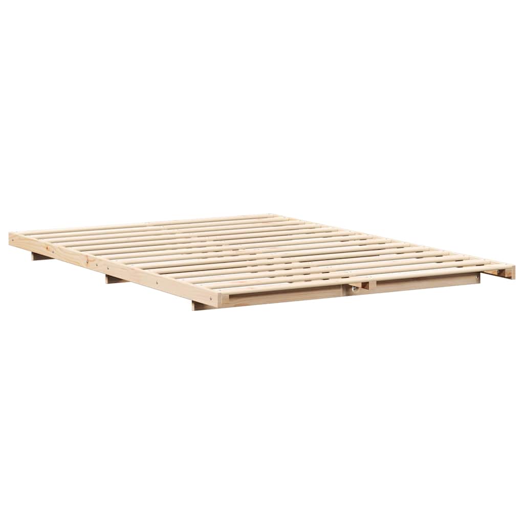 Σκελετός Κρεβατιού Καφέ 160 x 210 cm Στερεά ξυλεία πεύκου - Pakobazaar