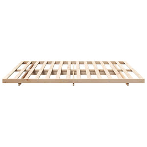 Σκελετός Κρεβατιού Καφέ 200 x 210 cm Στερεά ξυλεία πεύκου