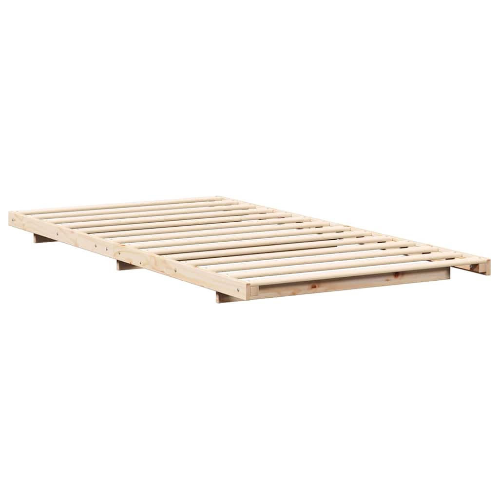 Σκελετός Κρεβατιού Καφέ 80 x 220 cm Στερεά ξυλεία πεύκου