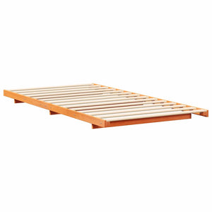 Σκελετός Κρεβατιού Κερωτό καφέ 90 x 220 cm Στερεά ξυλεία πεύκου