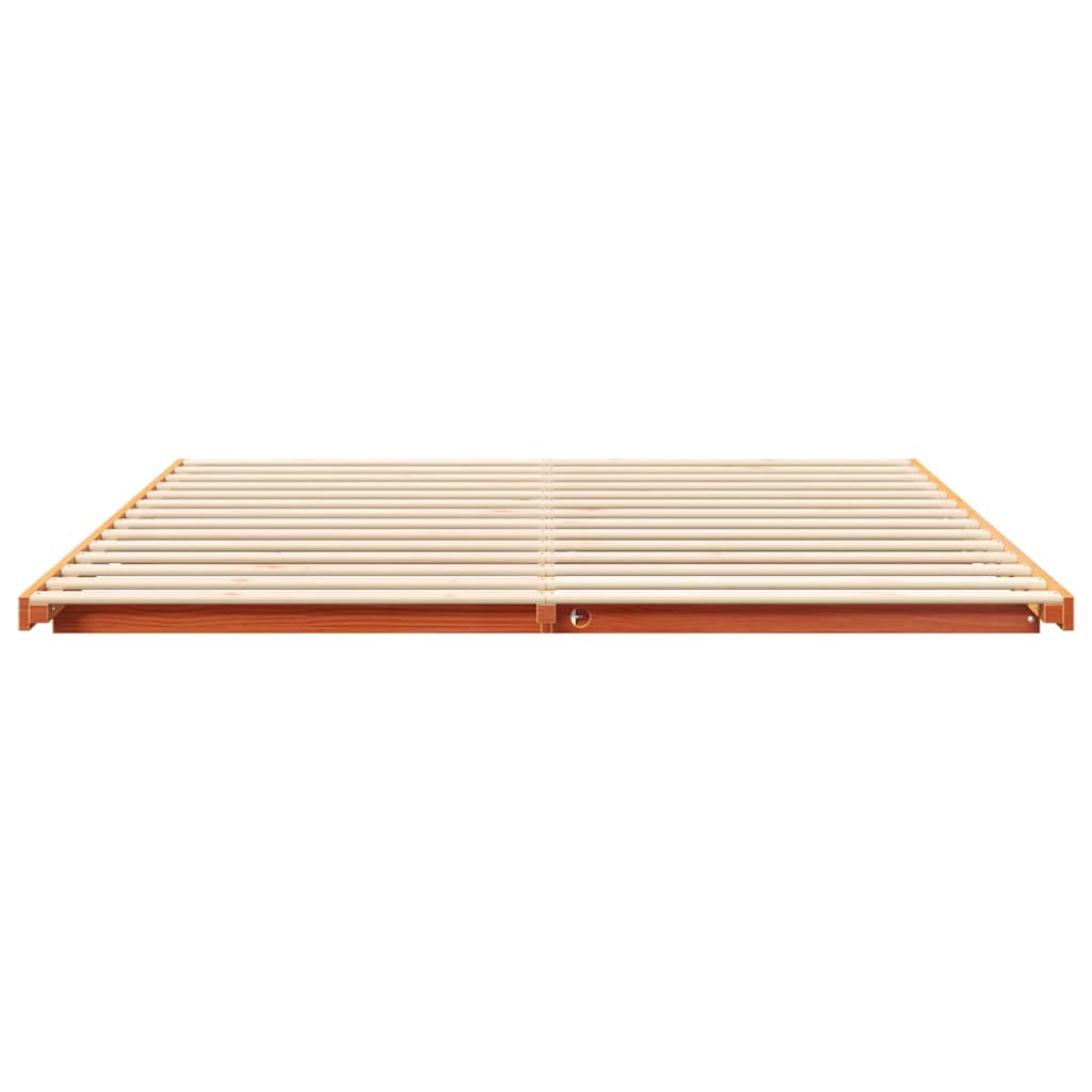 Σκελετός Κρεβατιού Κερωτό καφέ 180 x 220 εκ.