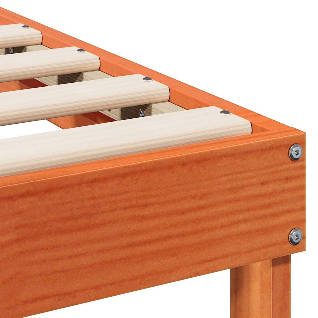 Σκελετός Κρεβατιού Καφέ 100 x 200 cm Στερεά ξυλεία πεύκου