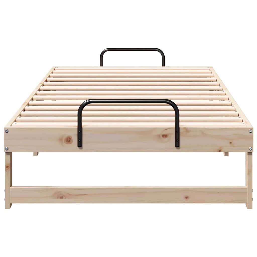 Σκελετός Κρεβατιού Καφέ 75 x 190 cm Στερεά ξυλεία πεύκου