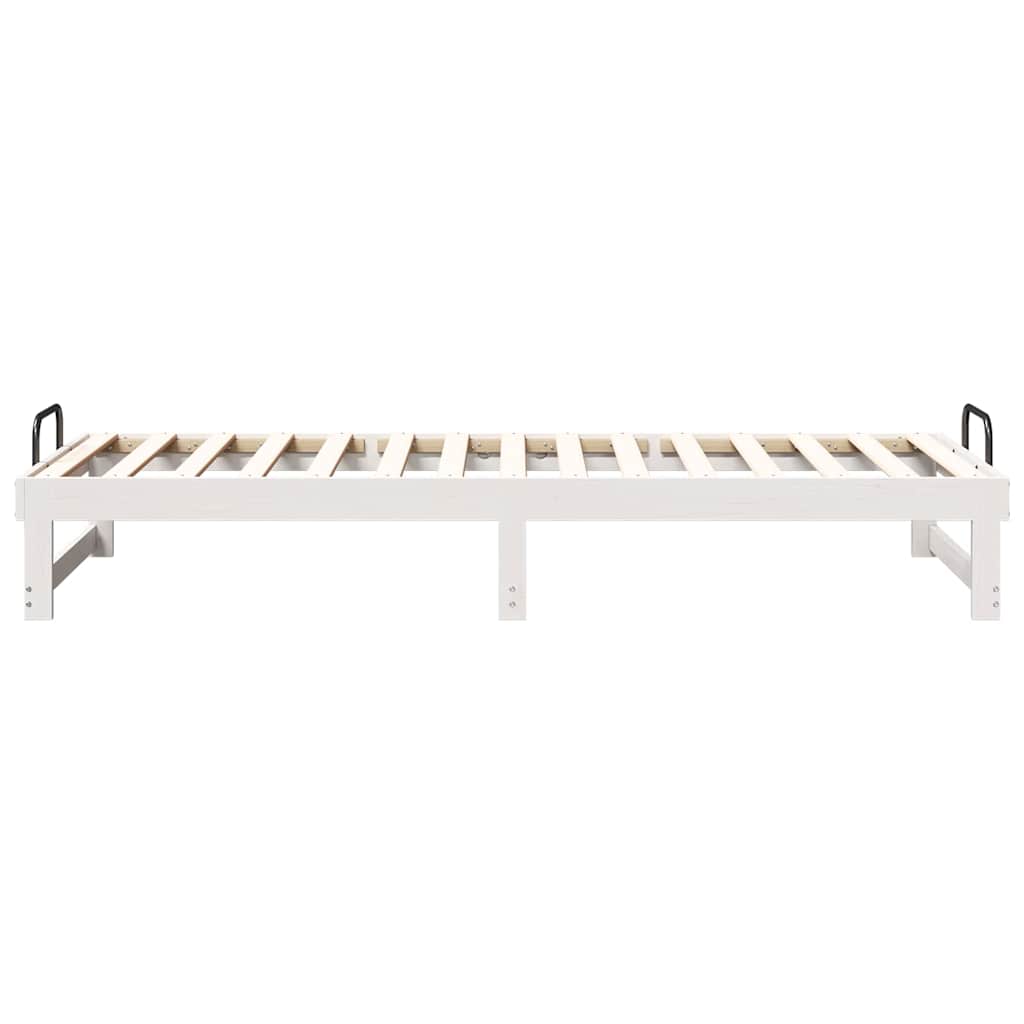 Σκελετός Κρεβατιού Λευκό 80 x 210 cm Στερεά ξυλεία πεύκου