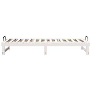 Σκελετός Κρεβατιού Λευκό 80 x 210 cm Στερεά ξυλεία πεύκου