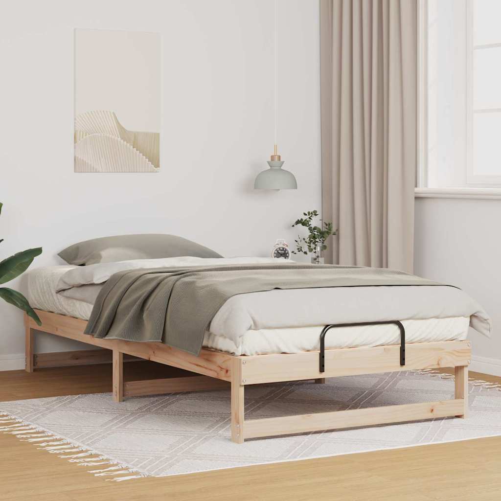 Σκελετός Κρεβατιού Καφέ 100 x 210 cm Στερεά ξυλεία πεύκου